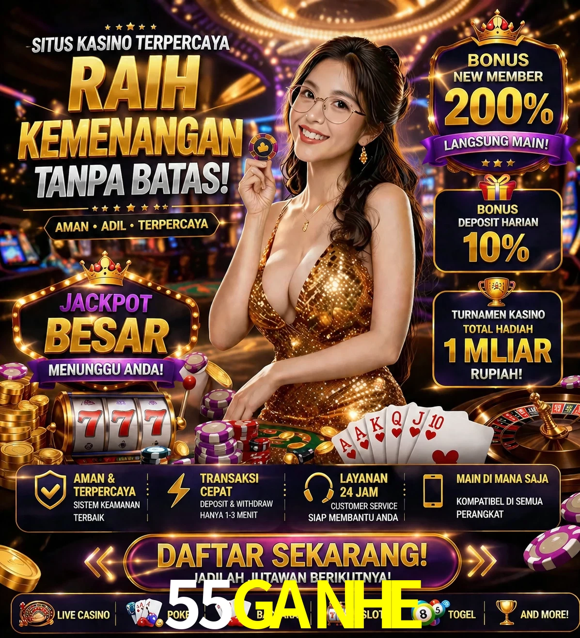 Roleta e blackjack 55GANHE